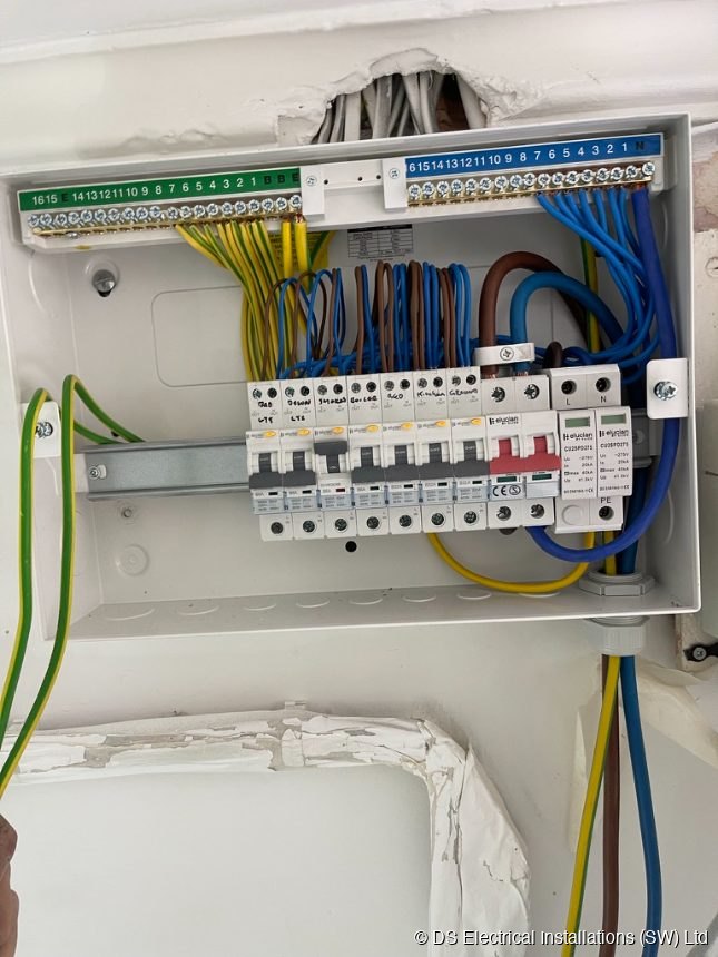 Board elucian labelled — DS Electrical job photo