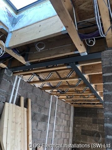First fix around steel and skylight