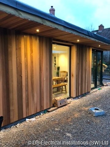 Garden room cedar — DS Electrical job photo