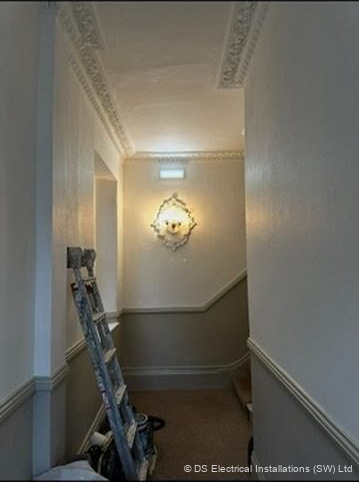 Heritage sconce cornice — DS Electrical job photo