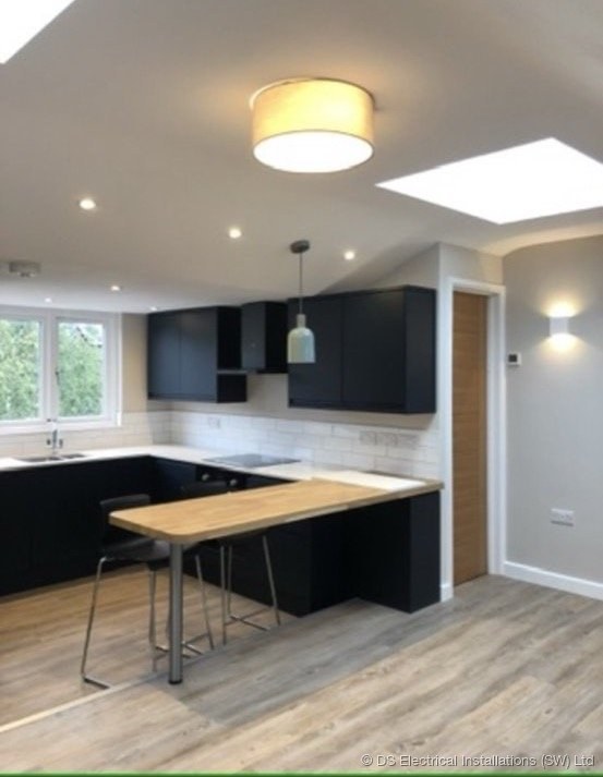 Black loft kitchen