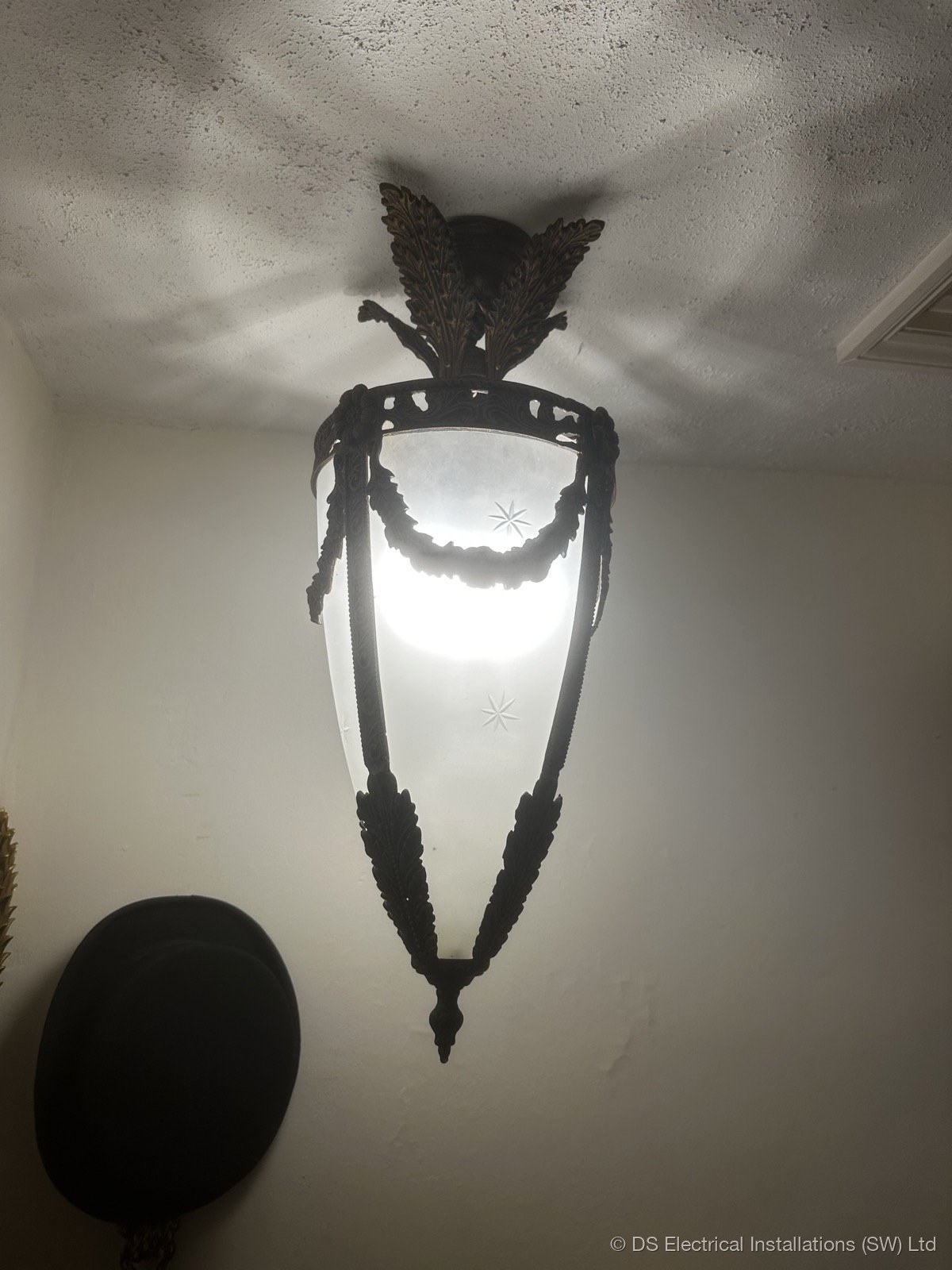 Ornate period wall lantern, wired and lit by DS Electrical Installations (SW) Ltd